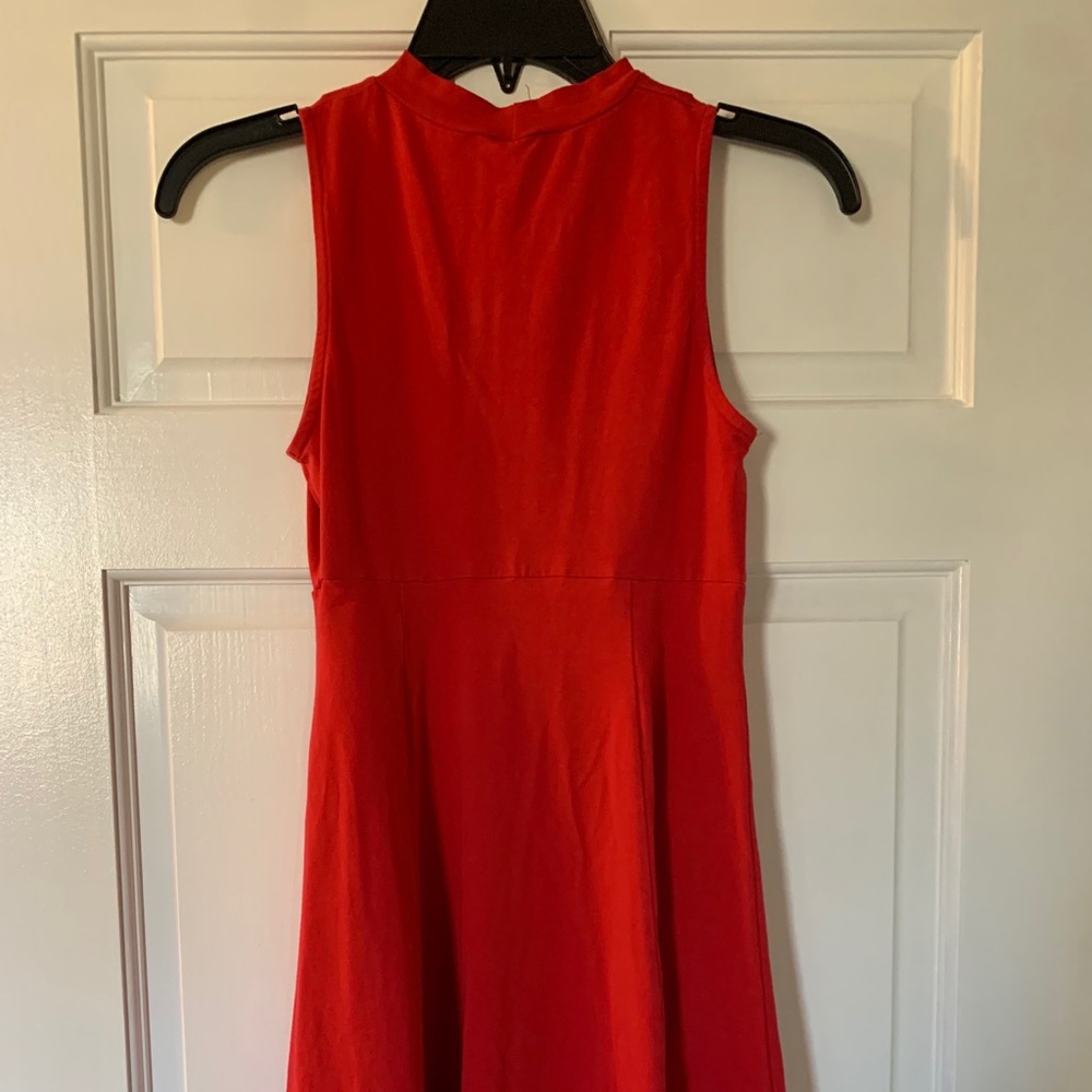Red skater dress